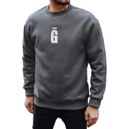 Vyriškas tamsiai pilkas džemperis Gala Džemperiai su užrašais