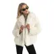 Moteriška balta kailinė striukė Moda Moteriškos striukės