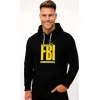 Мужской черный свитшот с капюшоном FBI