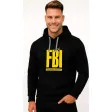 Мужской черный свитшот с капюшоном FBI