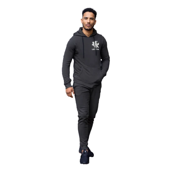 Vyriškas tamsiai pilkas komplektas su gobtuvu Lietuva