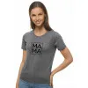 Women’s dark gray MAMA T-shirt (black)