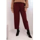 Moteriškos bordo spalvos aukštu liemeniu kelnės Lori