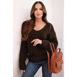 Moteriškas rudos spalvos megztinis Elin