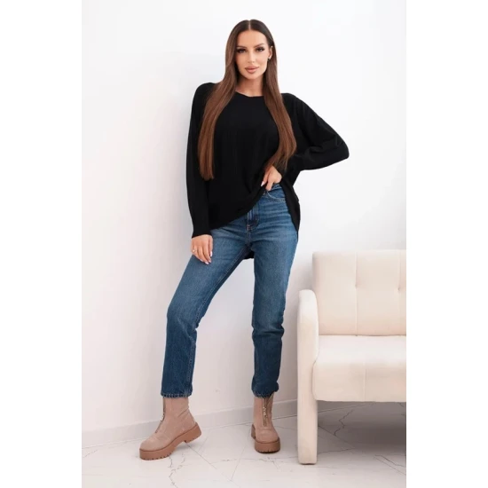 Moteriškas juodas megztinis Star