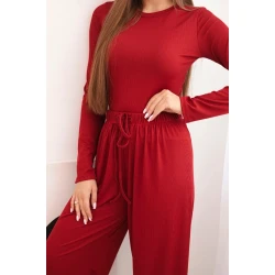 Moteriškas bordo spalvos komplektas Bert