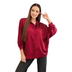 Moteriška elegantiška bordo spalvos palaidinė Amand