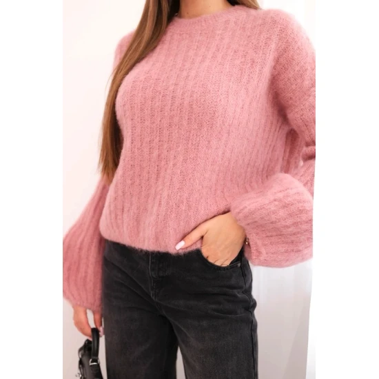 Moteriškas rožinis megztinis Bali