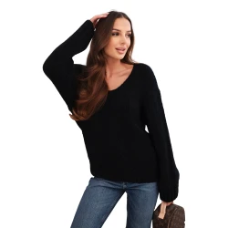 Moteriškas juodos spalvos megztinis Elin