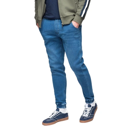 Vyriški mėlyni džinsai  su raišteliu juosmenyje Patrick