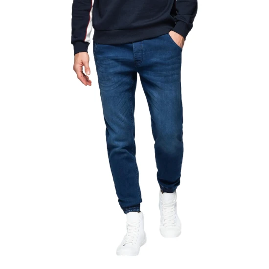 Vyriški tamsiai mėlyni džinsai  su raišteliu juosmenyje Patrick