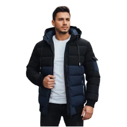 Vyriška juoda/tamsiai mėlyna žieminė striukė Oscar