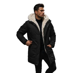 Vyriška juoda žieminė striukė zolo