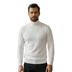 Meeste valge kõrge kaelusega džemper Melba