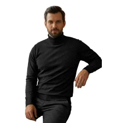 Meeste must kõrge kaelusega džemper Melba