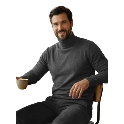 Meeste tumehall kõrge kaelusega kampsun Melba