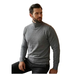 Meeste hall kõrge kaelusega džemper Melba