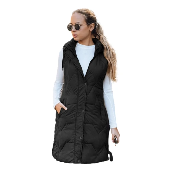 Moteriška ilga juoda liemenė Lucy