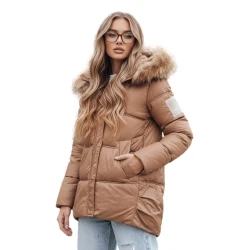 Moteriška žieminė ruda striukė Luckry