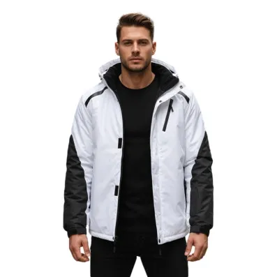 Men's white ski jacket Atlant