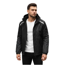 Vyriška juoda slidinėjimo striukė Atlant