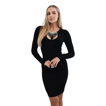 Czarna obcisła sukienka damska Clara