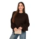 Moteriškas tamsiai rudas megztinis Fango