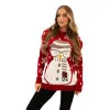 Женский красный рождественский свитер Snowman