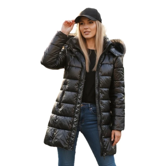 Moteriška juoda žieminė striukė Shine Moteriškos striukės