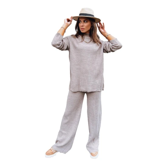 Moteriškas rudas komplektas Giny Sportiniai kostiumai Premium