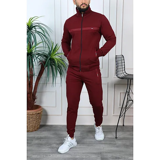 Mens tracksuit in burgundy Orest PK3004 Premium