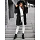Jacket black with fur Dorter JS/5M3156/392