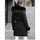 Jacket black with fur Dorter JS/5M3156/392