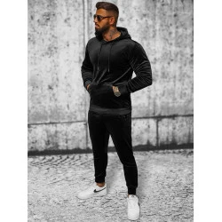 Juodas vyriškas veliūrinis komplektas Rolos