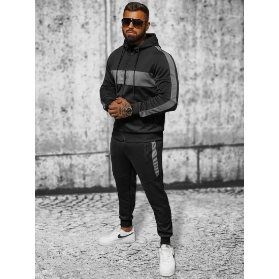 Juodas sportinis komplektas Holand Sportiniai kostiumai