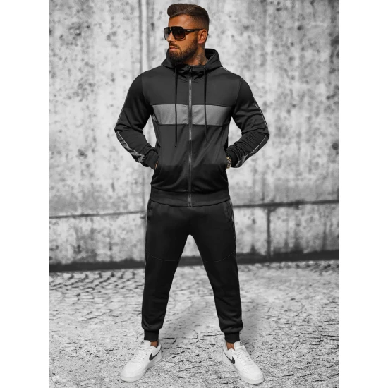 Juodas sportinis komplektas Holand Sportiniai kostiumai