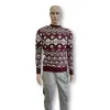 Flake burgundy sweater for men h4146