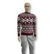 Flake burgundy sweater for men