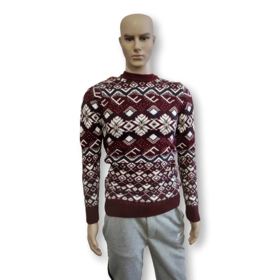 Vyriškas bordo megztinis Flake h4146 Premium