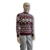 Flake burgundy sweater for men h4146