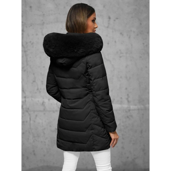 Juoda moteriška žieminė striukė Tamira