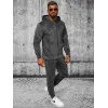 Pilkas vyriškas veliūrinis komplektas Style JS/8C1538 Premium