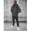 Pilkas vyriškas veliūrinis komplektas Style JS/8C1538 Premium