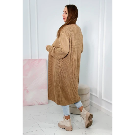 Moteriškas rudas kardiganas Longy Megztiniai