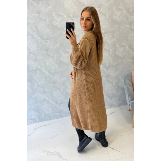 Moteriškas rudas kardiganas Longy Megztiniai