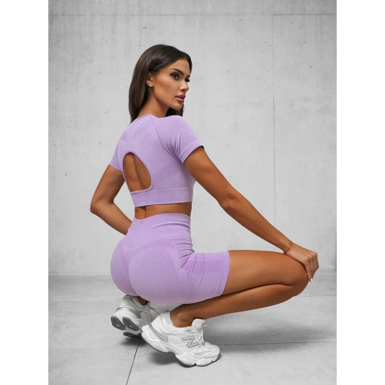 Moteriškas alyvinis dviejų dalių sportinis kostiumėlis Action O/SY2321