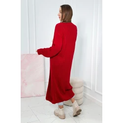 Moteriškas raudonas kardiganas Longy