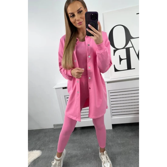 Moteriškas šviesiai rožinis komplektas Triple Sportiniai kostiumai