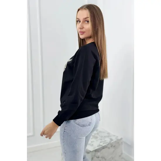 Moteriškas juodas džemperis Vintage 27431
