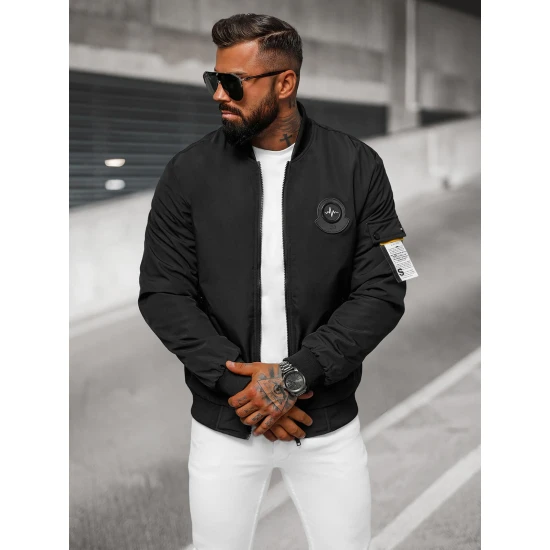 Vyriška juoda pavasarinė striukė Marko Vyriškos Striukės ir Paltai